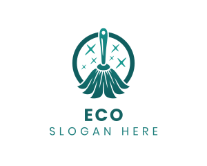 Sweeper - Clean Housekeeping Mop logo design