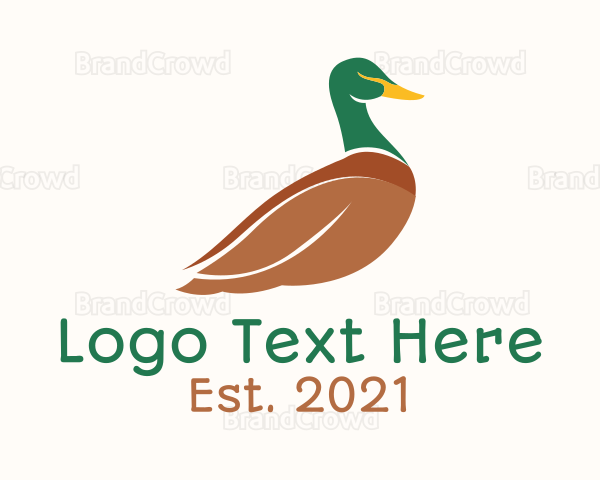 Mallard Duck Bird Logo