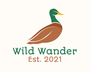 Mallard Duck Bird logo design