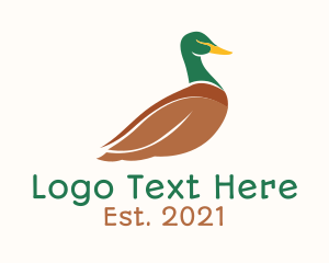 Multicolor - Mallard Duck Bird logo design