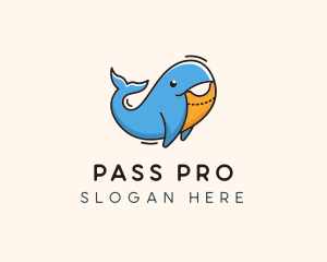 Pass - Whale Ticket Coupon logo design