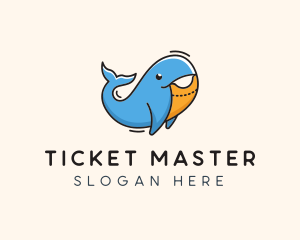 Ticket - Whale Ticket Coupon logo design