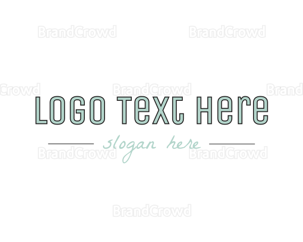 Modern Company Text Logo