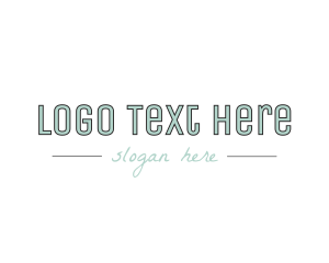 Signature - Modern Company Text logo design
