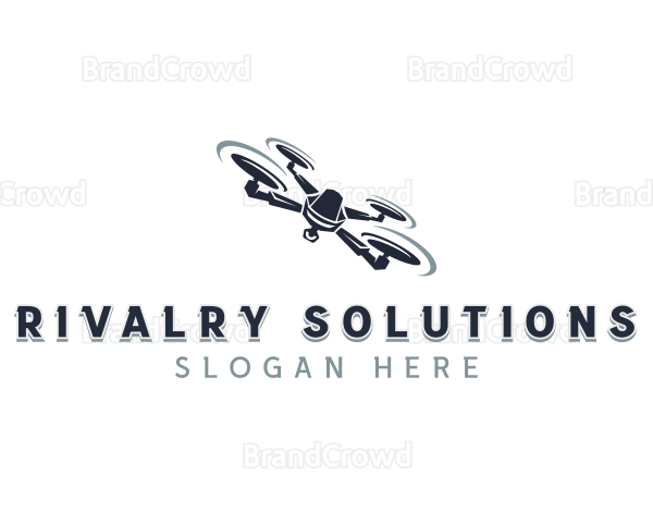 Aerial Quadcopter Drone Logo