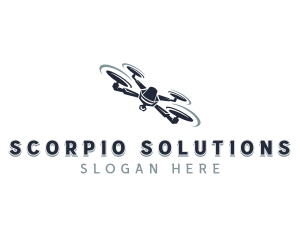 Aerial Quadcopter Drone Logo