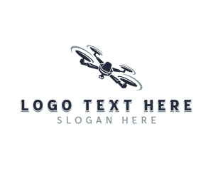 Technology - Aerial Quadcopter Drone logo design