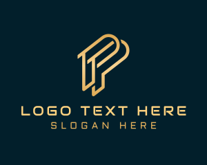 Professional Business Letter P Logo