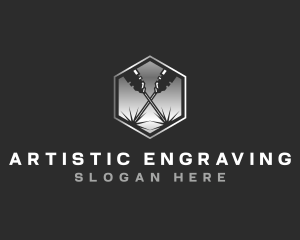 Laser Engraving Machinist logo design