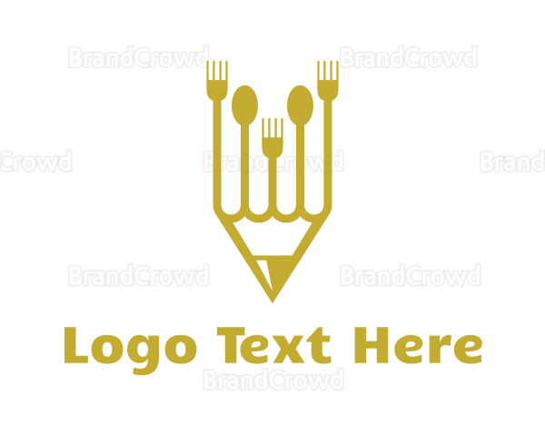 Golden Pencil Cutlery Logo