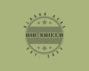 Military Star Circle  logo design