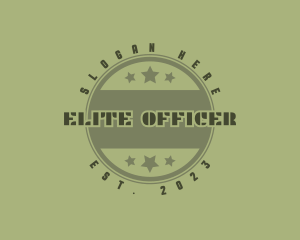 Officer - Military Star Circle logo design