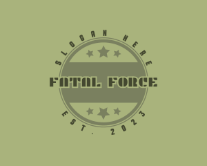 Military Star Circle  logo design