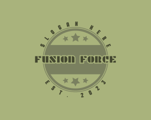 Military Star Circle  logo design