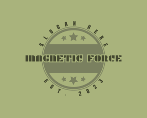 Military Star Circle  logo design