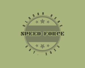 Military Star Circle  logo design