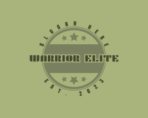 Military Star Circle  logo design