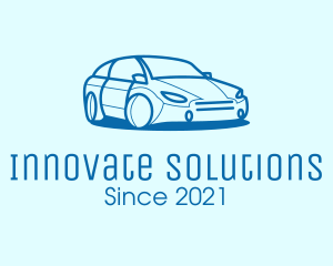 Car Dealership - Blue Sedan Car logo design
