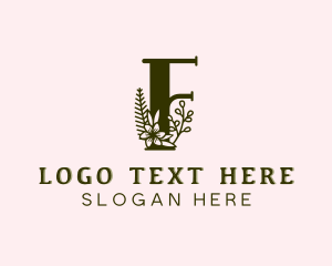 Fashion - Flower Cosmetics Letter F logo design