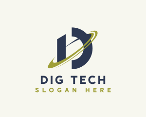 Tech Orbit Letter D logo design