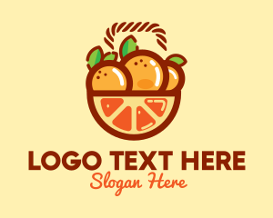 Ponkan - Orange Fruit Basket logo design