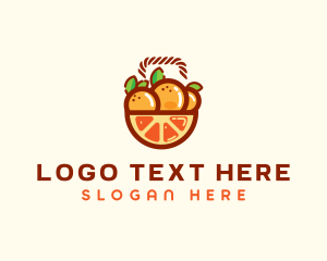 Basket - Orange Fruit Basket logo design