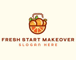 Orange Fruit Basket  logo design