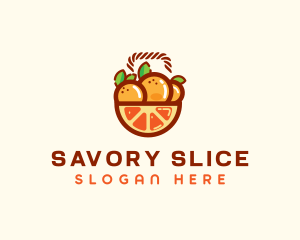 Orange Fruit Basket  logo design