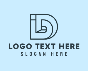 Monogram - Puzzle Illusion Business Letter ID logo design