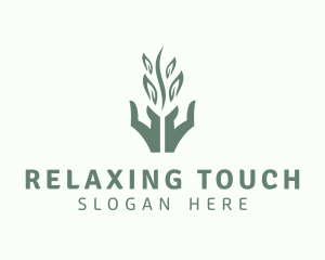 Massage - Plant Hands Massage logo design