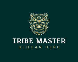 Tiki Tribal Mask logo design