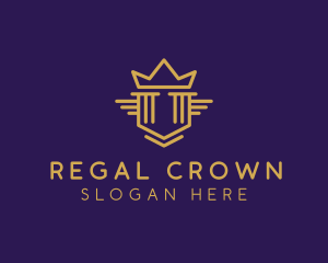 Gold Regal Crown logo design