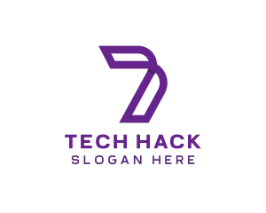 Hack - Digital App Number 7 logo design