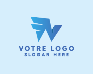Letter W - Logistics Delivery Wing Letter W logo design