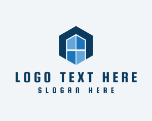 Glass Window - Hexagon Window Letter A logo design