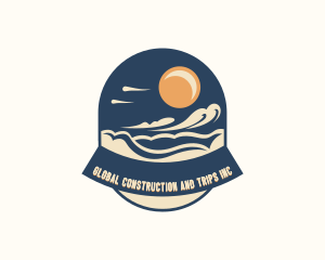 Tourist - Beach Ocean Wave logo design