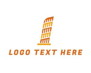 Tuscany - Leaning Tower of Pisa Landmark logo design