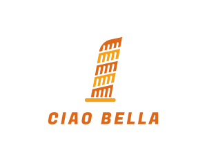 Leaning Tower of Pisa Landmark logo design