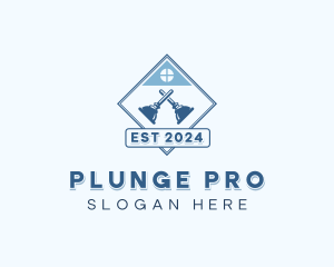 Plunger - Plunger Plumbing Handyman logo design