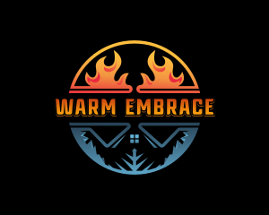 Fire Ice HVAC logo design