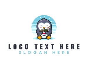 Mascot - Penguin Ramen Noodles logo design