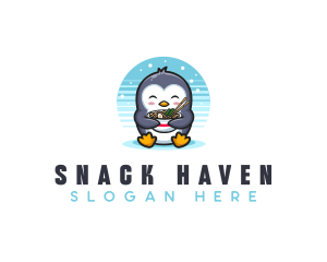 Penguin Ramen Noodles logo design