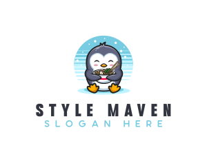 Penguin Ramen Noodles logo design