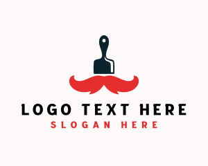 Artist - Paint Brush Mustache logo design