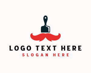 Paint - Paint Brush Mustache logo design