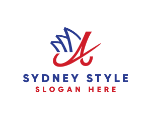 Sydney - Sydney Opera Letter A logo design