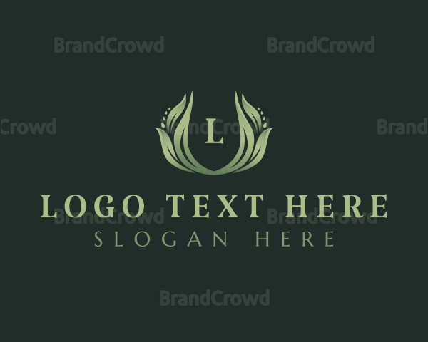 Natural Herbal Leaves Logo