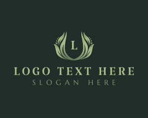 Natural Herbal Leaves Logo