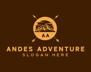 Mountain Camping Adventure logo design