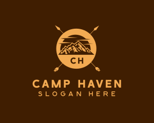 Mountain Camping Adventure logo design